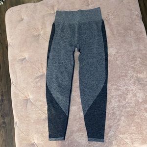 🔴 PINK Charcoal Grey Seamless Workout Leggings 🔴